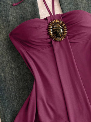 Embellished Front Halter Neck Cami option 14