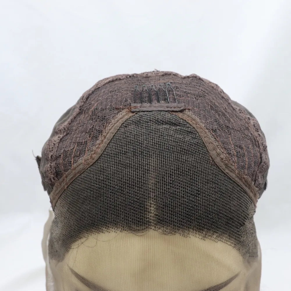 Sunset Cascade lace front wig cap detail with combs and mesh construction.
