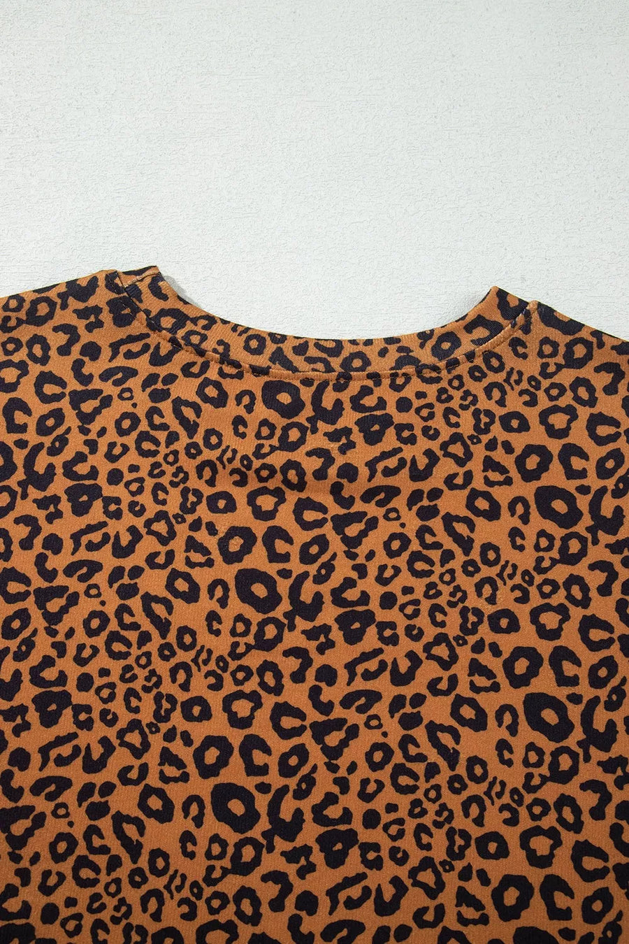 modern pajama set in Brown with crew neck