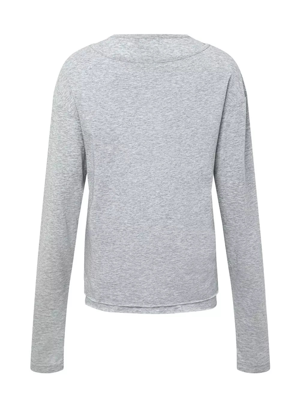 Floral Gray Men's Long-sleeve Round Neck T-shirt