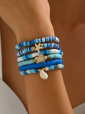 bracelet in royal blue featuring 6-piece set and regular fit