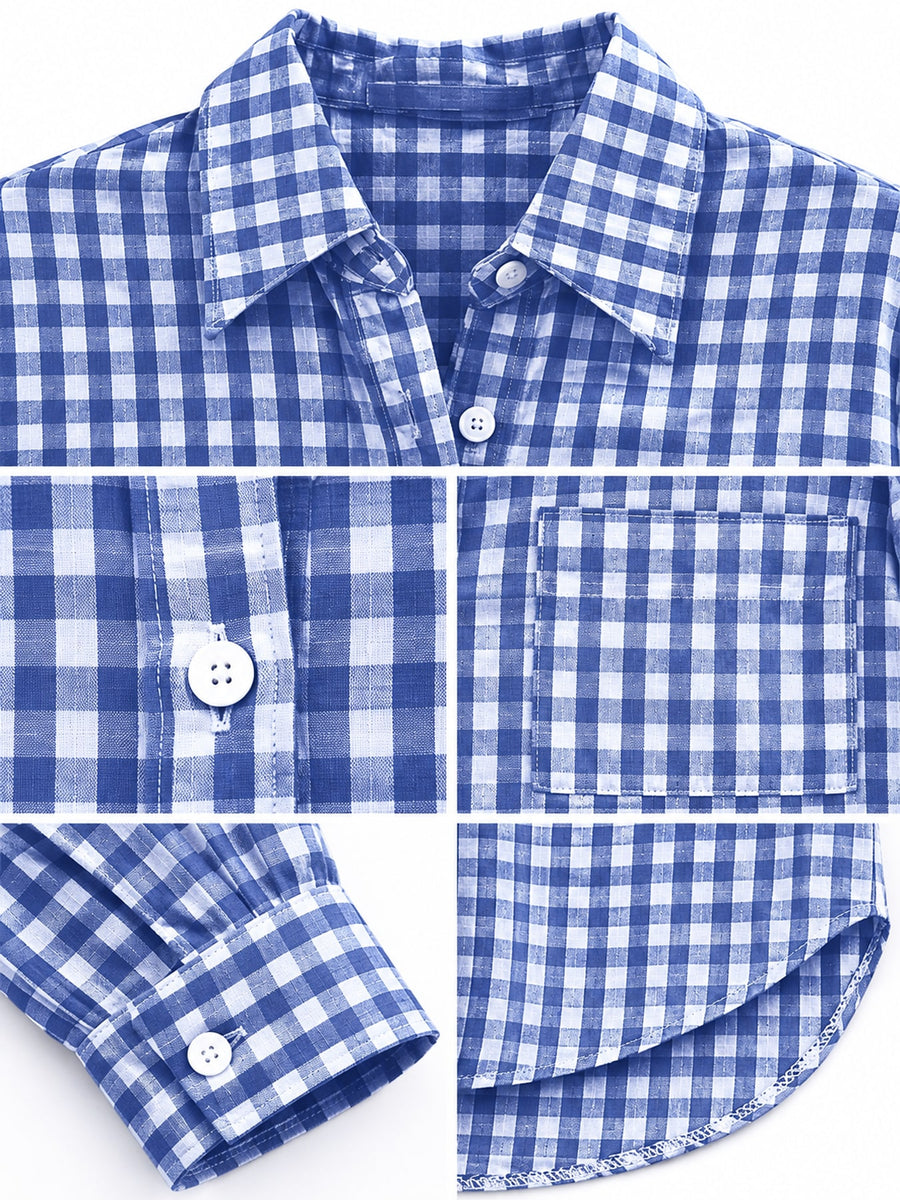 classic button-down shirt in Red with collared