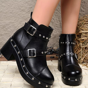 PU Leather,Rubber Imported Size &amp boots in Brown with fitted silhouette