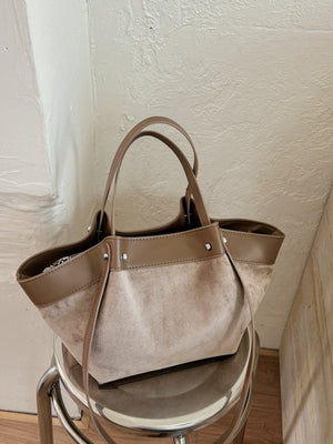black with tote with top handles