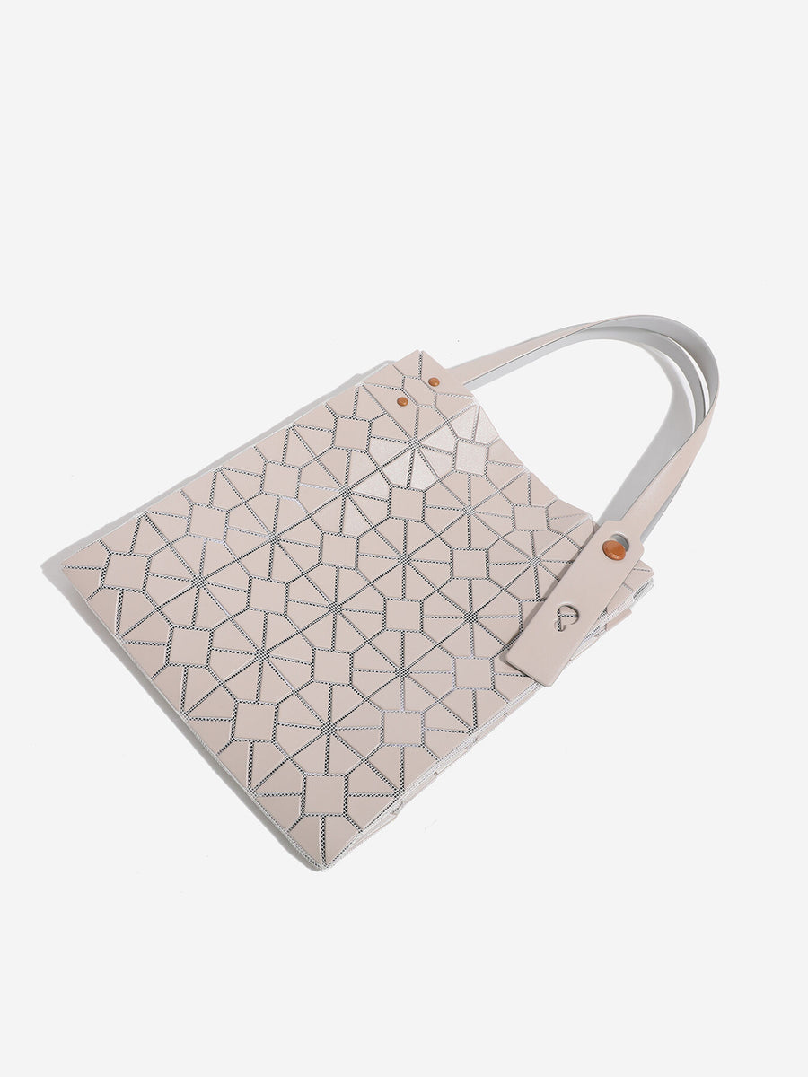 handbag featuring geometric in Neon Green with PVC Imported Size &amp texture