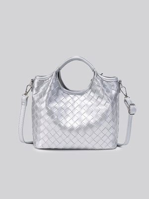 shoulder bag in silver