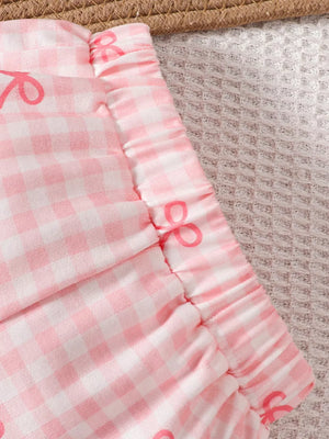 Children's Bow Long Sleeve Top And Pants Set option 5