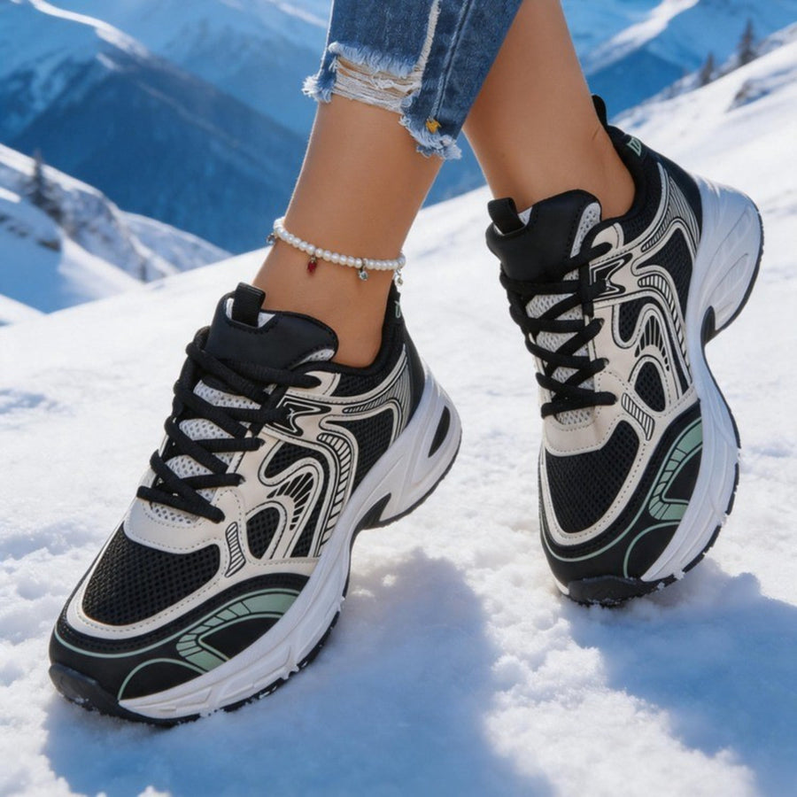 Mesh,Rubber Imported Size &amp athletic shoes in White with chunky silhouette