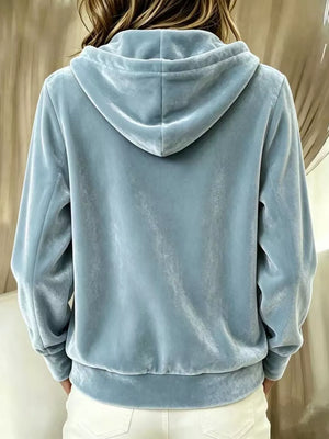 Black relaxed hoodie with hooded