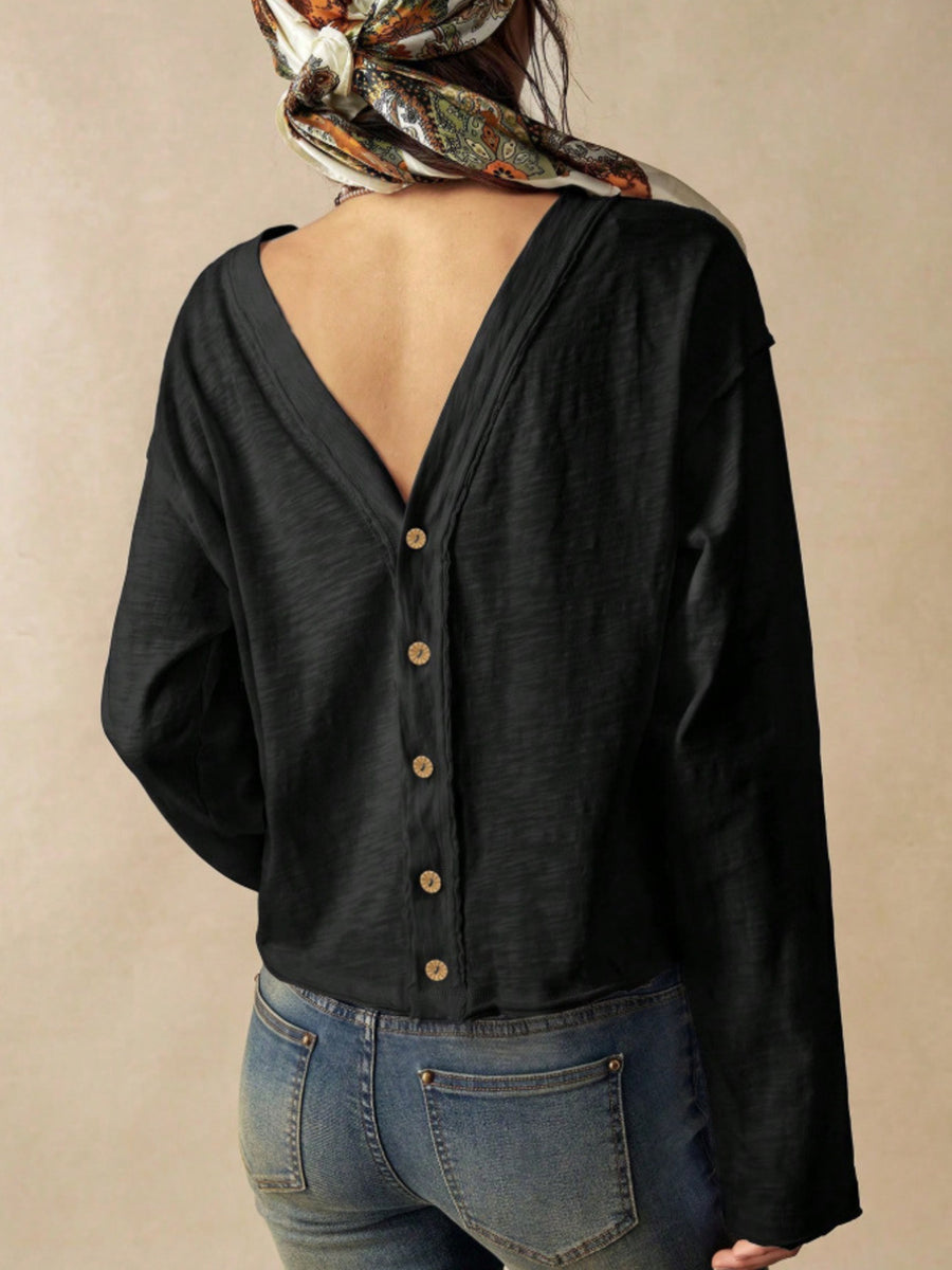 grunge t-shirt in ivory with round neck