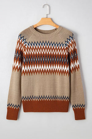 navy blue pullover sweater with ribbed hem and long sleeve