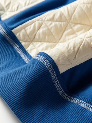 Quilted Fleece Color Block Oversize Hoodie option 5