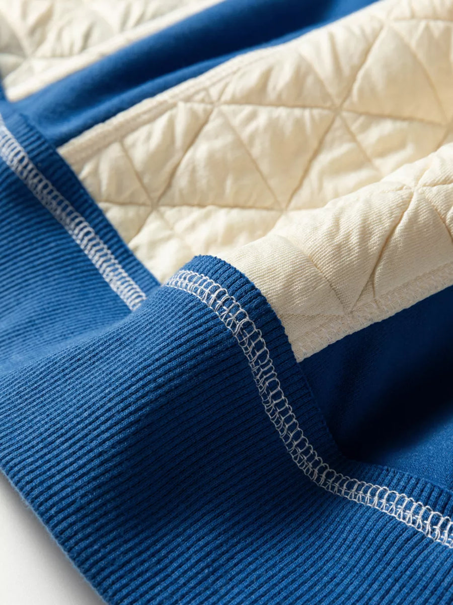 Quilted Fleece Color Block Oversize Hoodie option 5
