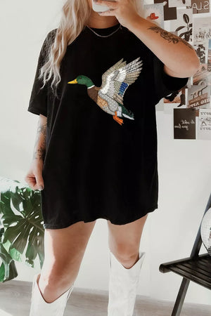 Flying Duck Graphic Round Neck T-shirt in this colorway