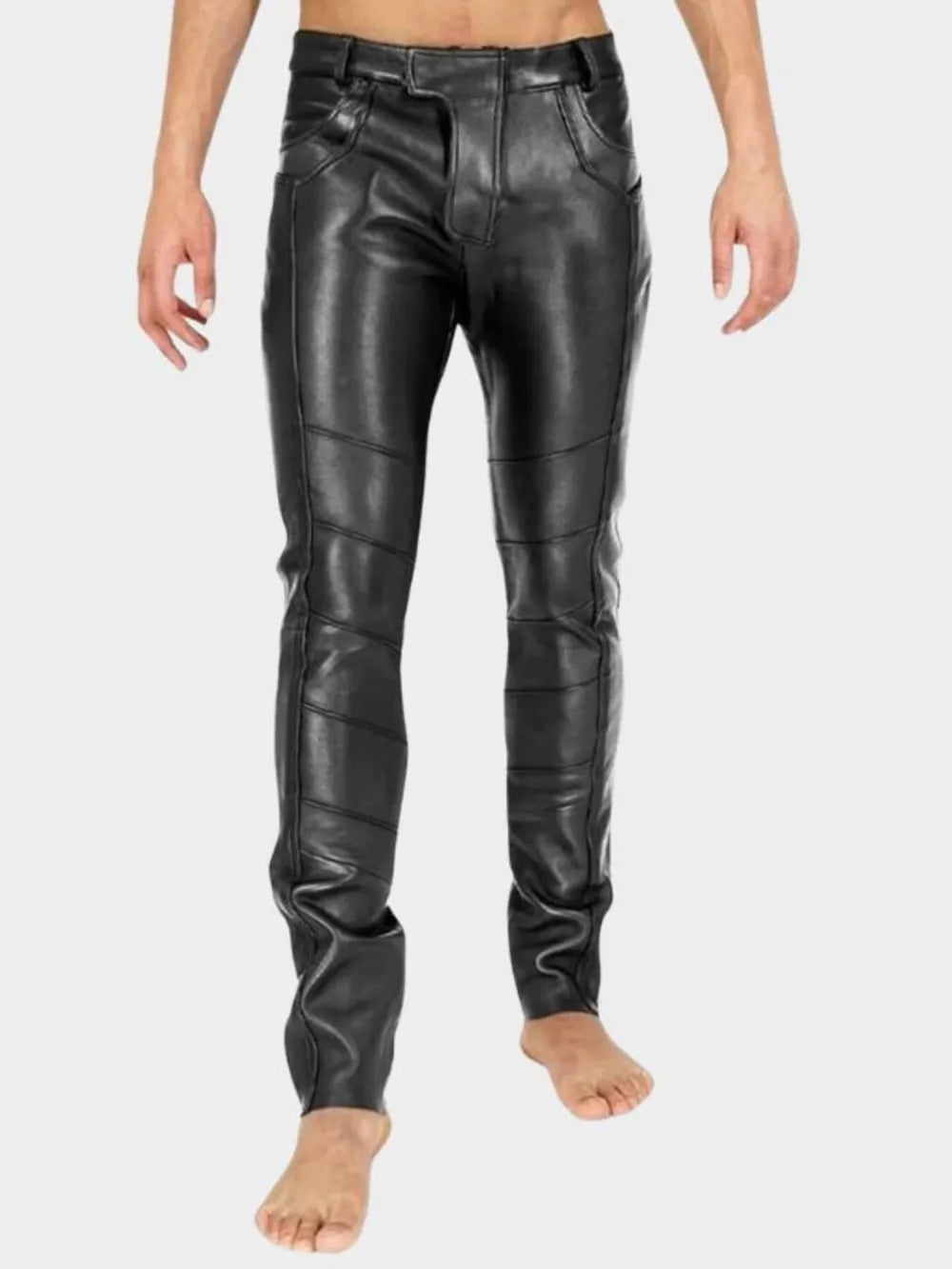 pants in black featuring pocketed and slim fit