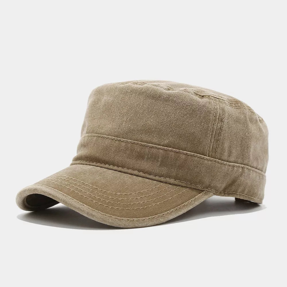 cotton Imported Size &amp hat in Khaki with fitted silhouette