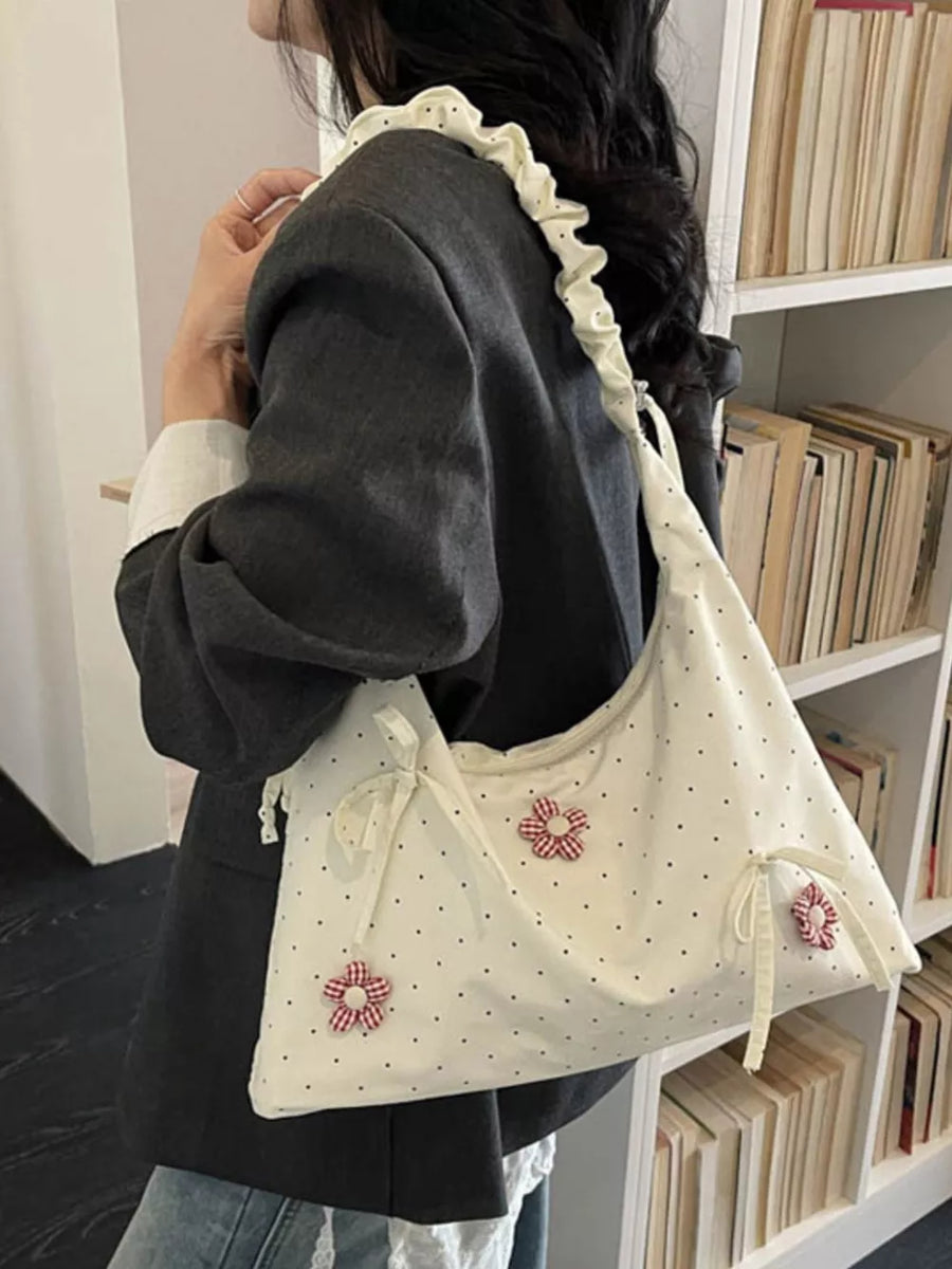 Floral Embellished Shoulder Bag option 5