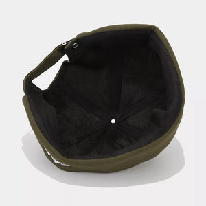 Cotton Brimless Hat in Black with adjustable strap