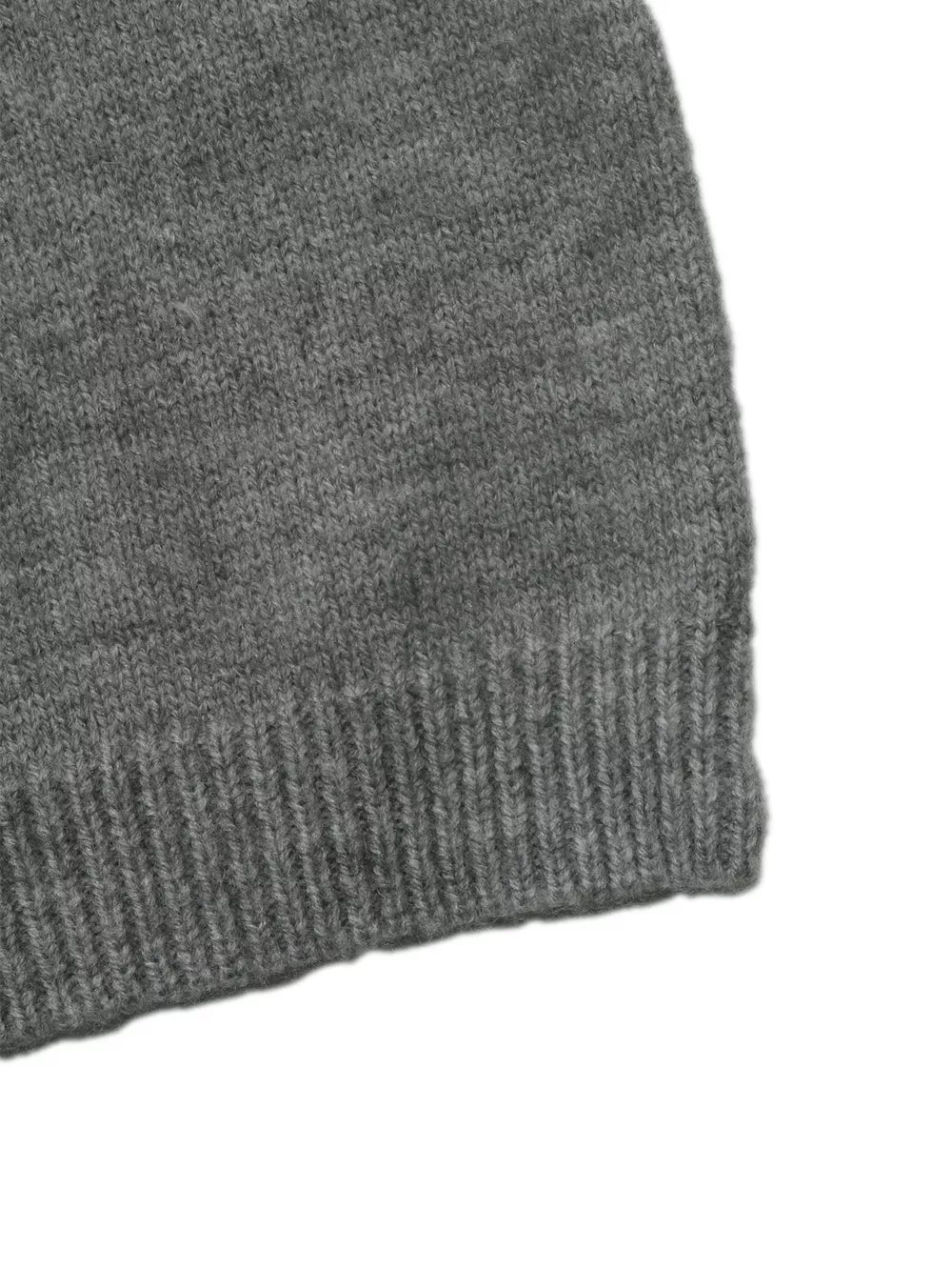 Gray relaxed pullover sweater with crew neck