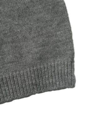 Gray relaxed pullover sweater with crew neck