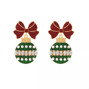glam earrings in Deep Red with not applicable
