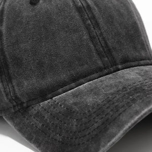 Vintage Vintage Washed Cotton Baseball Cap in Purple with washed effect