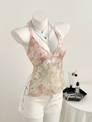 Sequin Halter Neck Cami option 4