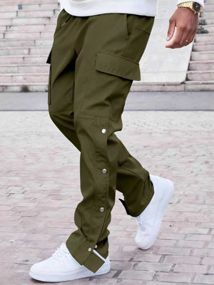 95%polyester,5%spandex Care instructions: Machine wash cold cargo pants in Gray with relaxed silhouette