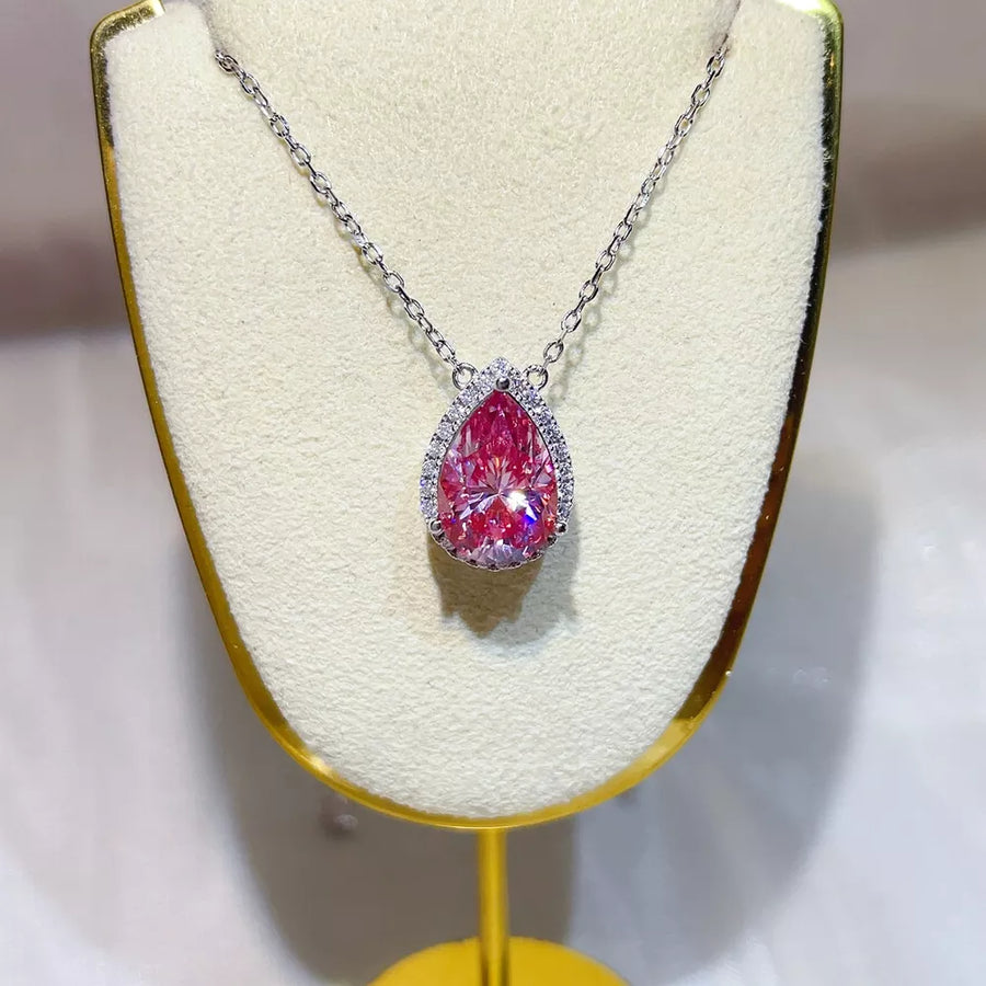 Sterling Silver Moissanite Pendant Necklace option 4