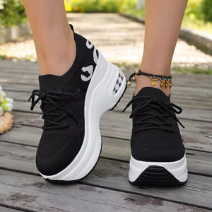 Mesh,Rubber Imported Size &amp sneakers in Black with platform silhouette