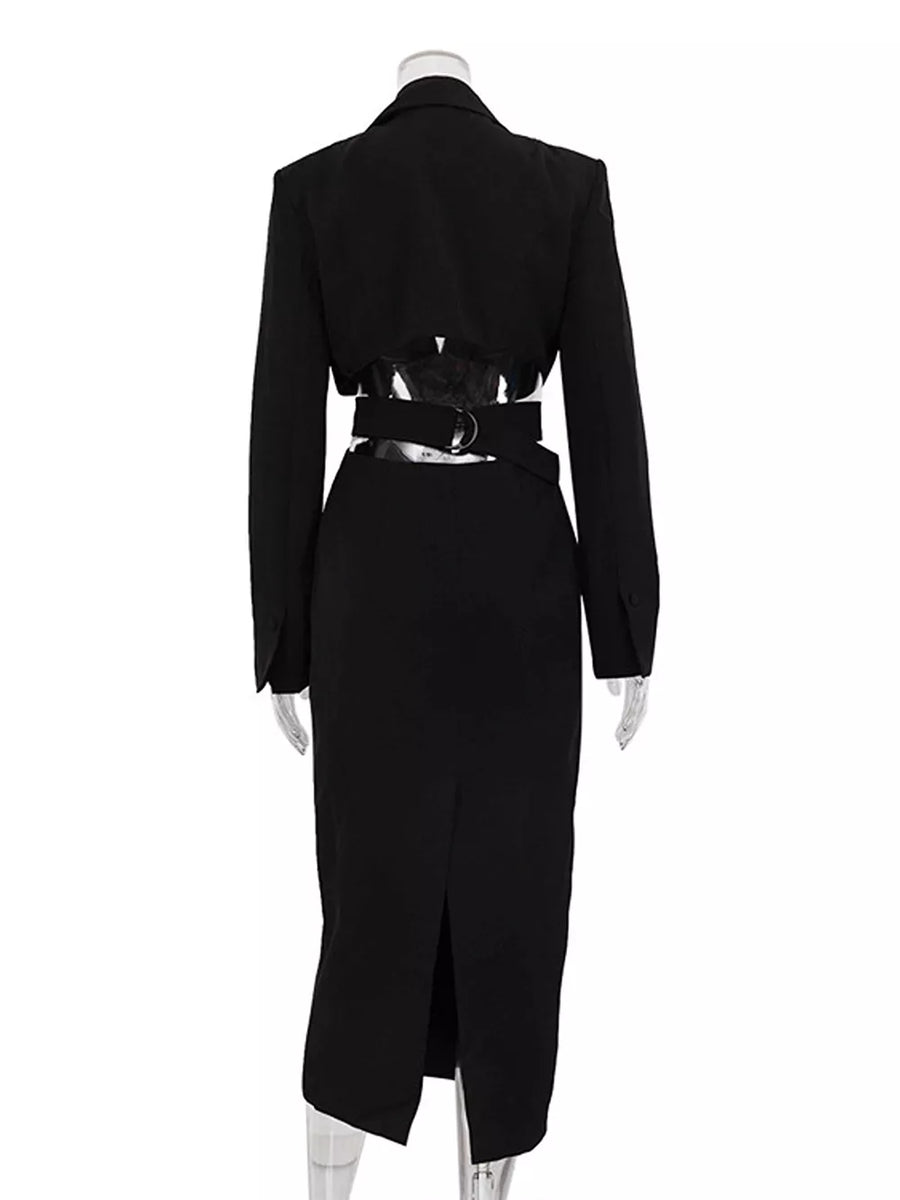 Button-down Blazer Dress With Cut-out Waist option 9