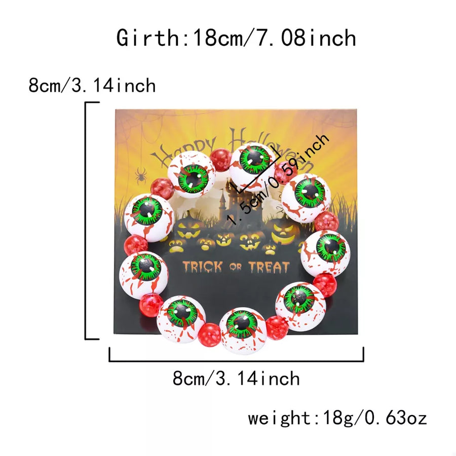 jewelry set featuring eyeball in Green with Polymer clay Care instructions: 1 texture