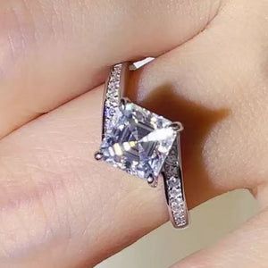 2 Carat Moissanite 925 Sterling Silver Ring option 3
