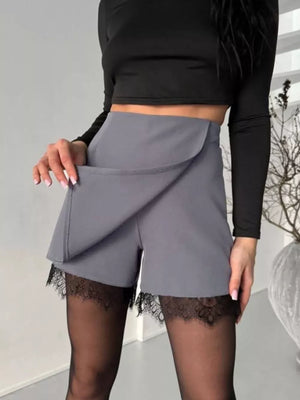 skort in Gray with lace and mini