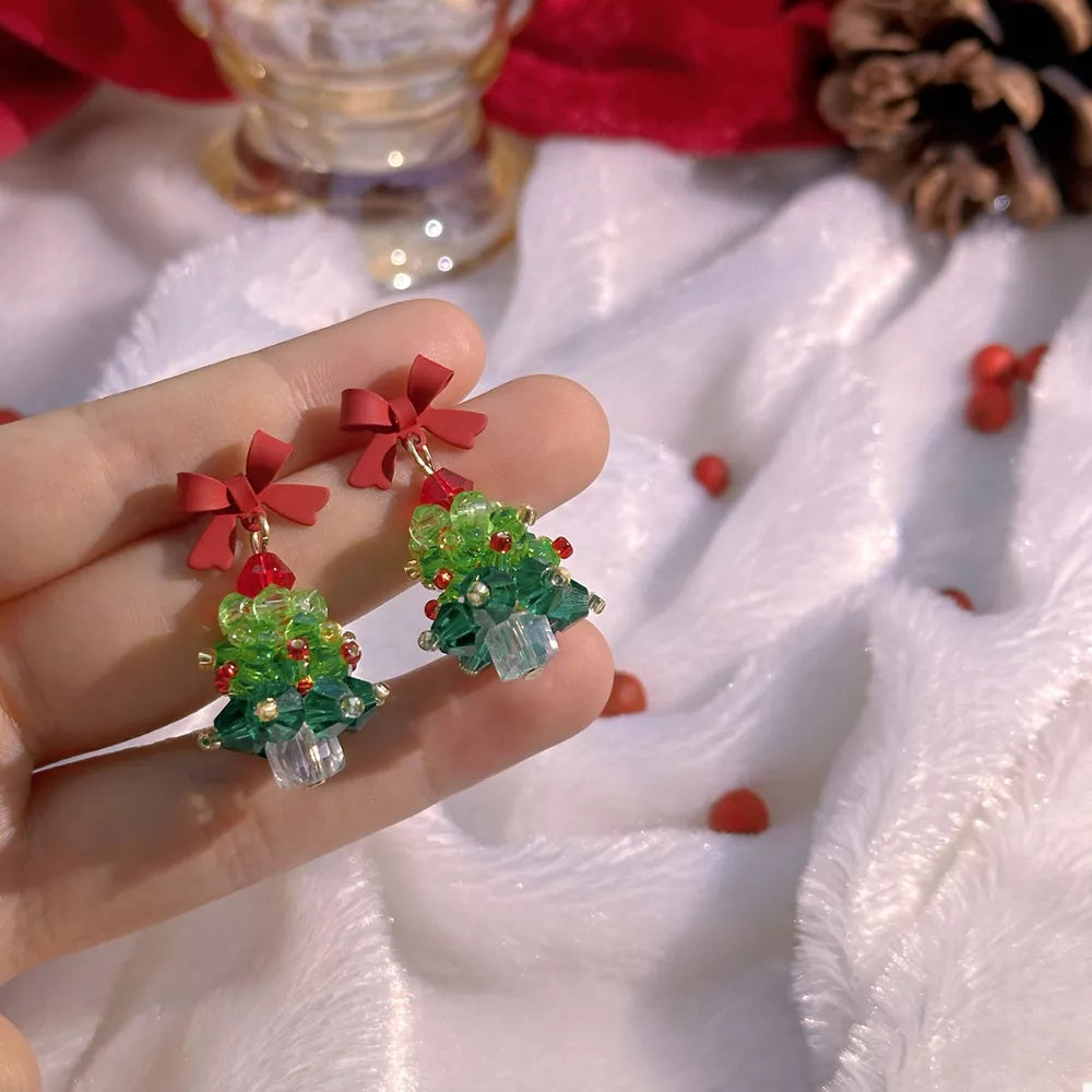earrings in scarlet red featuring dangle and dangle fit