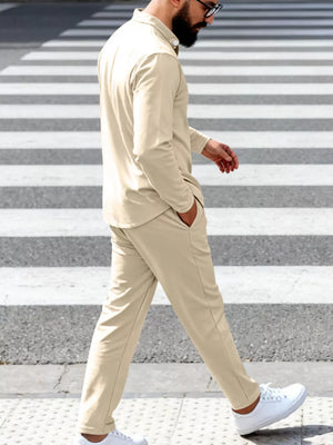 athleisure henley in Light Gray with henley