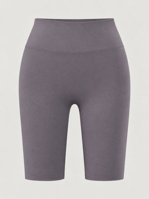 High-Waisted Seamless Compression Active Shorts in black with high-waisted
