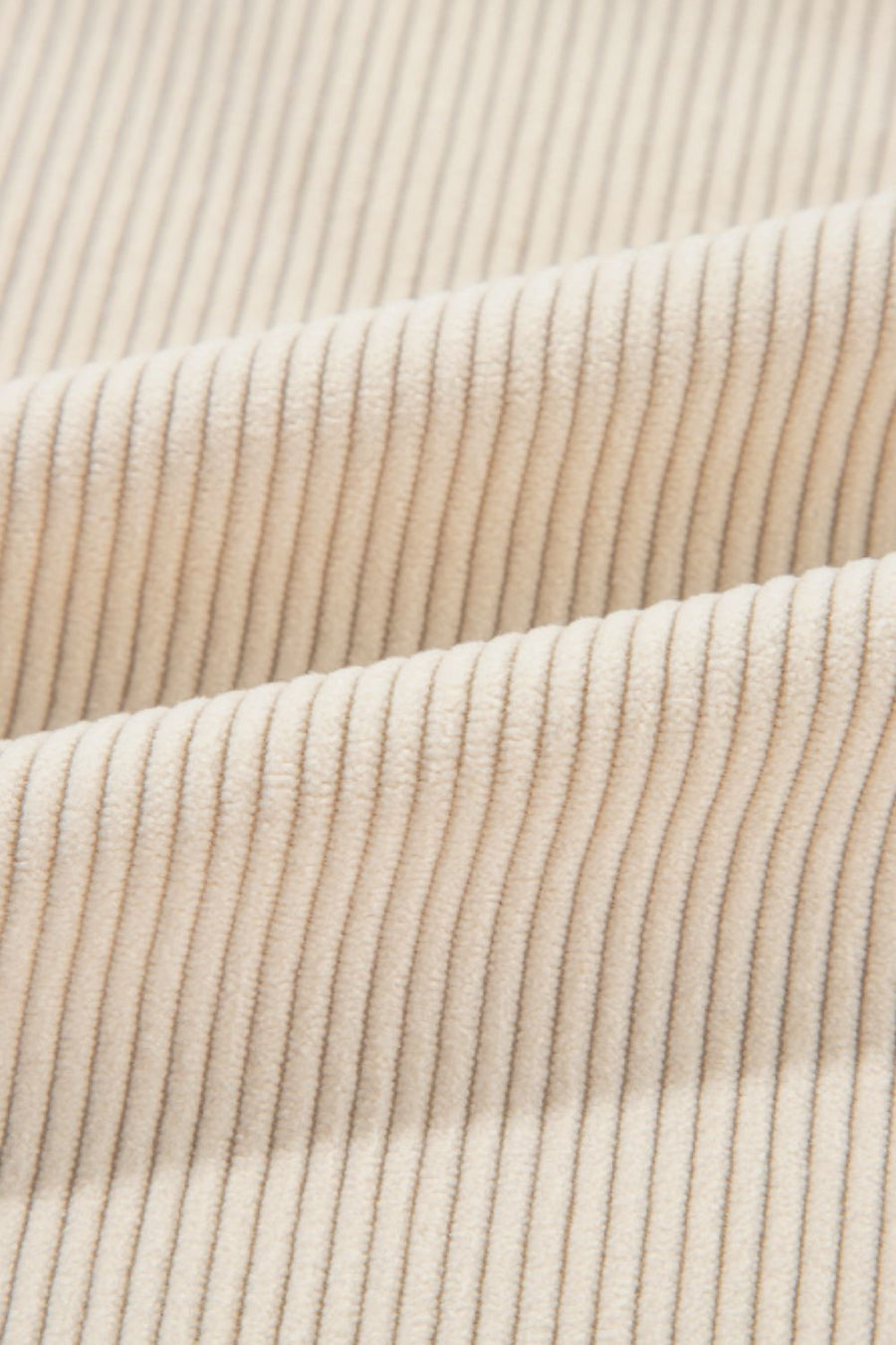 Houndstooth Corduroy Patchwork Shacket in Beige