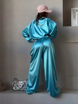 lime green track jacket with hip-length and zip-front