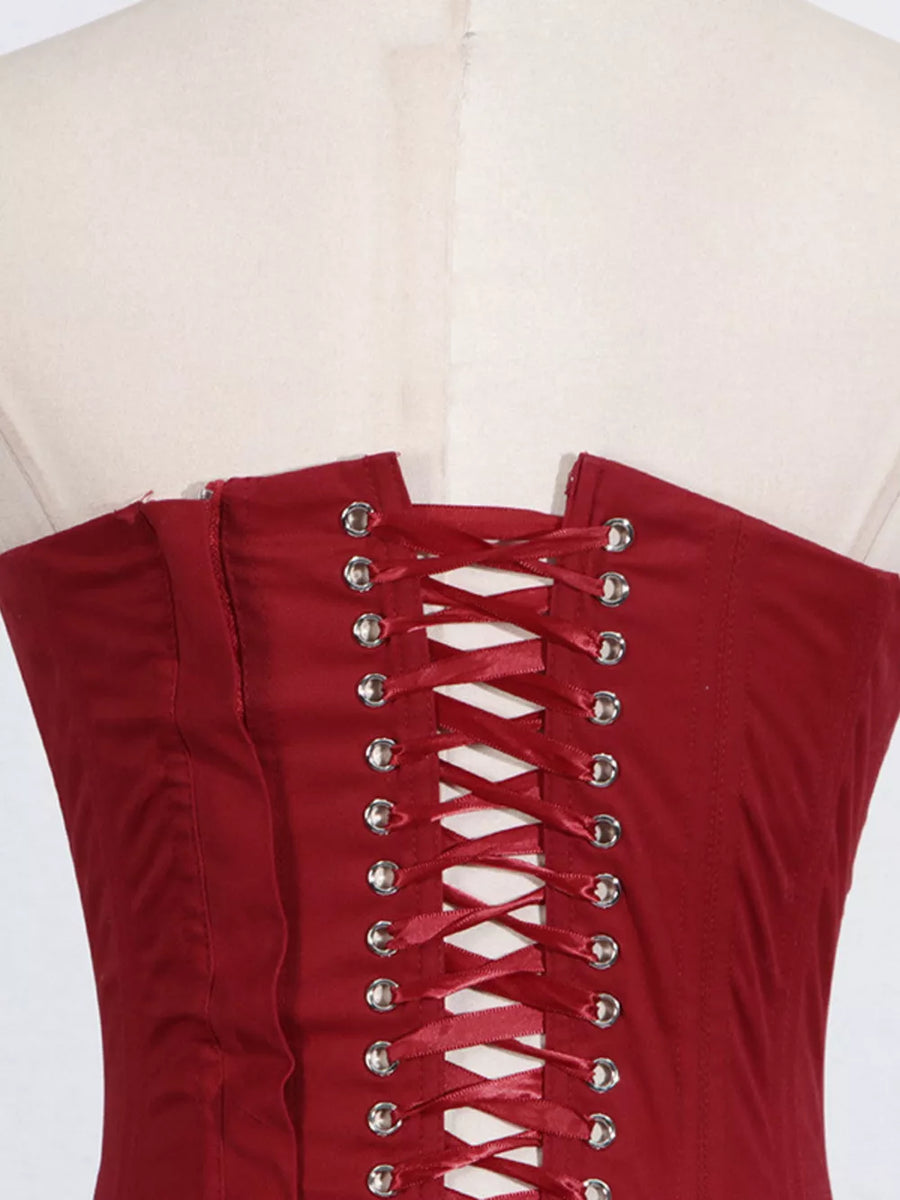 Ruffled Hem Tube Mini Dress option 7