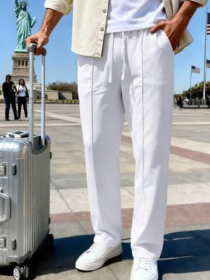 straight-leg pants in Light Blue