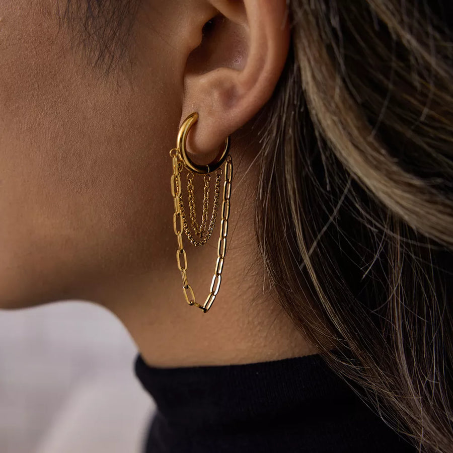 Gold earrings