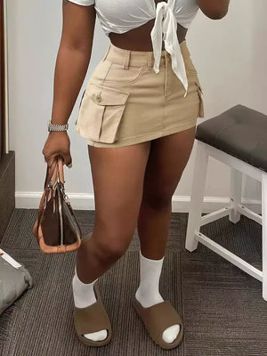 Cargo Pocket Mini Skirt option 10