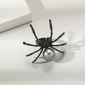 Synthetic Pearl, Alloy Care instructions: Avoid wearing during exercise, as swea ring in Black with jewelry silhouette