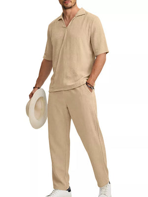 95%polyester, 5%spandex Care instructions: Machine wash cold lounge set in Brown with relaxed silhouette