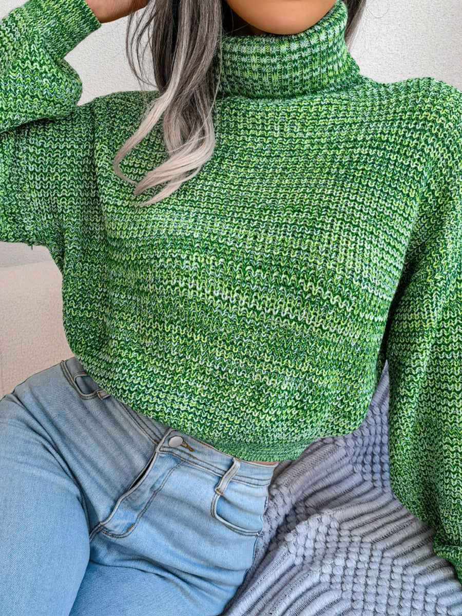 modern turtleneck sweater in Light Blue with turtleneck