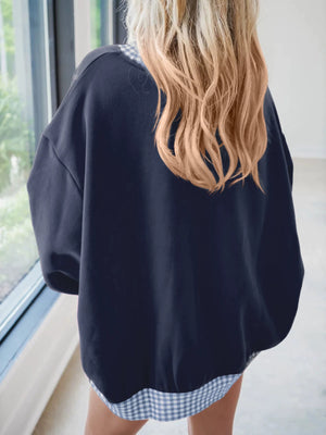 Scarlet oversized sweatshirt with crew neck