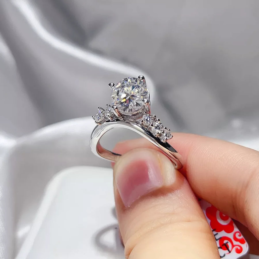 0.3 Carat 925 Sterling Silver Moissanite Ring option 5