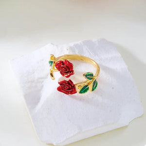 Jewelry Set featuring floral in Gold with 18K Rose Gold-Plated, 18K Gold-Plated, Alloy, Copper Care instructions: Avoid we