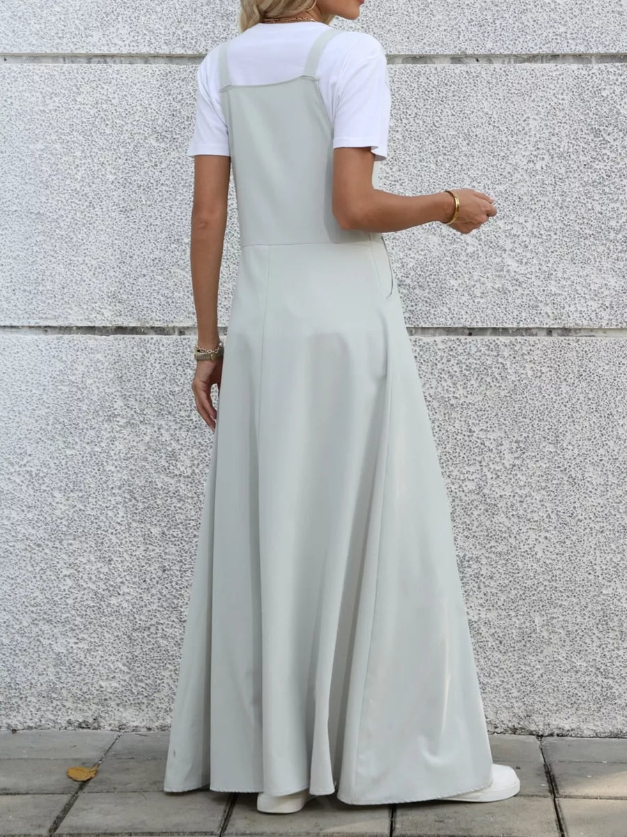 Pleated Detail Overall Dress option 6